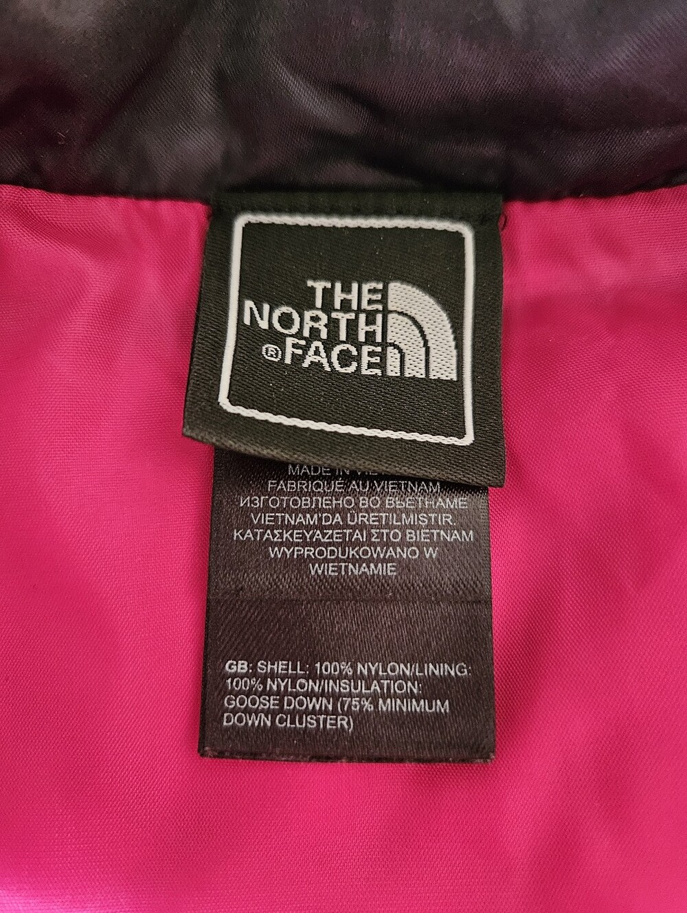 The North Face Goose Down 550 Purple Puffer Vest, Size XL - Picture 3 of 4